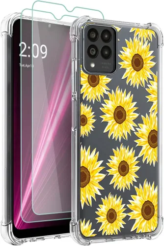 Miniatura 11 de Osophter Funda para Revvl 6 Pro 5G, transparente con protector de pantalla, TPU absorción de golpes, flexible para teléfono celular T-Mobile T Phone