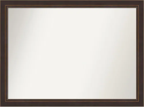 Miniatura 268 de Amanti Art Espejo de baño de bronce para sobre el fregadero, 24 x 24 pulgadas, espejo cuadrado de bronce Lara para tocador, marco de madera