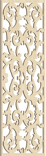 Miniatura 67 de Meadville Paneles decorativos de pared de madera con calado, 9 3/8 pulgadas de ancho x 24 3/8 pulgadas de alto x 1/4 de alto, aliso