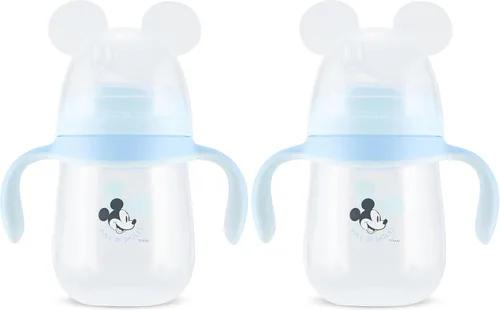 Miniatura 7 de Disney Vasos para niños pequeños, vasos para niños con chupete, sin BPA con asas, a prueba de fugas, Minnie Mouse y Mickey Mouse, regalo unisex