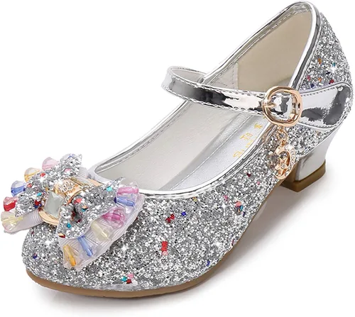 Cadidi Dinos Zapatos de vestir para niñas zapatos de fiesta de boda zapatos de tacón Mary Jane Princesa bebéniño pequeñoniño grande