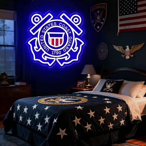 Miniatura 5 de Letreros de neón de temática militar para decoración de pared para hombre, cueva, dormitorio, bar, arte de regalo con temática del ejército