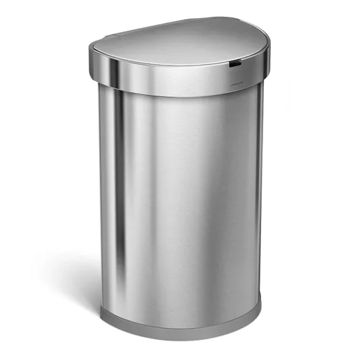 Miniatura 12 de Simplehuman bote de basura de acero mate de 45 l, con sensor semicircular