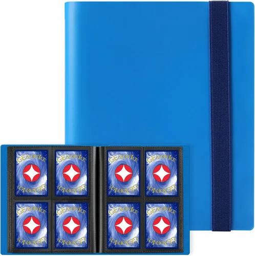 GEAoffice Carpeta de 4 Bolsillos – Carpeta de Álbum de Colección de Tarjetas Coleccionables de Tamaño Pequeño – Carpeta de 160 Bolsillos de Carga