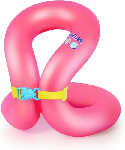 Kids Swim Vest Floaties for Child, Pool Inflatable Float for 3-6/7-14yrs Boys and Girls Swim Trainer Swimmies Arm Ring with Adjustable Safety Buckle
