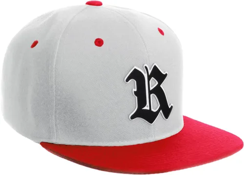Miniatura 1490 de Daxton Gorra clásica con visera de billete plano con letras del alfabeto inglés antiguo de la A a la Z
