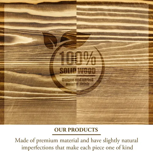 Miniatura 4 de MyGift Estante industrial de metal marrón oscuro con 10 perchas redondas de madera quemada rústica para sombreros, soporte decorativo con ganchos