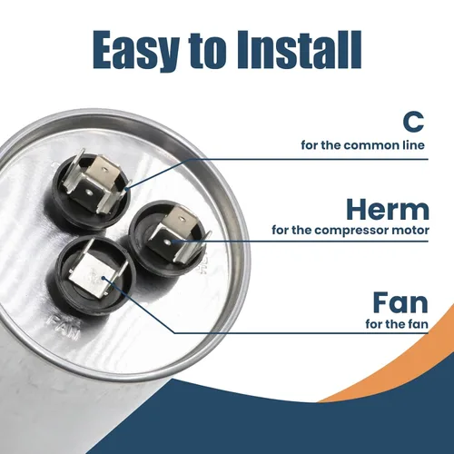 Miniatura 4 de Condensador CBB65 para ac 45/5 uf 45+5 MFD ±6% Run Dual 370-440 voltios, funciona para HVAC, acondicionadores de aire, bombas de calor