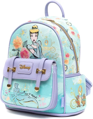 Miniatura 4 de Mini mochila de moda de cuero vegano Cenicienta de 11 pulgadas, Azul, Classic