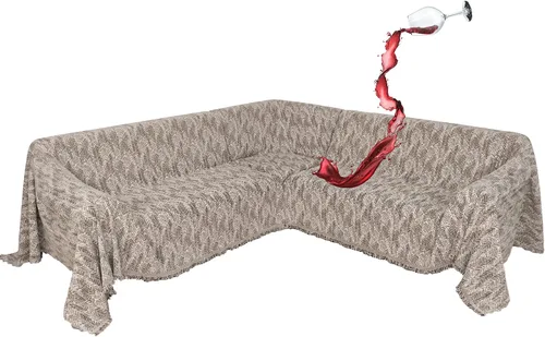 Miniatura 14 de Fundas de sofá seccional 100% impermeables para perros, funda de sofá de esquina en forma de L, funda de sofá de chenilla lavable, cobija moderna
