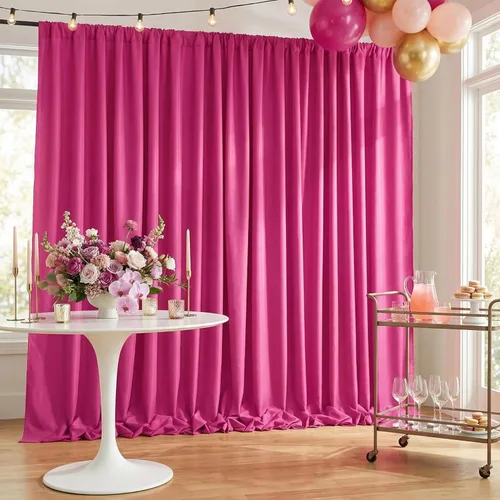 Miniatura 66 de Cortinas de Telón de Fondo Blanco de 2 Paneles 5 x 1,5 m de Poliéster, Telón de Fondo para Fotografía, Cortinas para Decoración de Fondo de Boda
