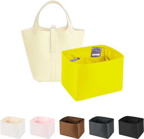 Miniatura 14 de Organizador de bolso para bolsa de lujo, tela de satén ligera y suave con bolsillos, ideal para viajes, compras y uso diario, opciones multicolor