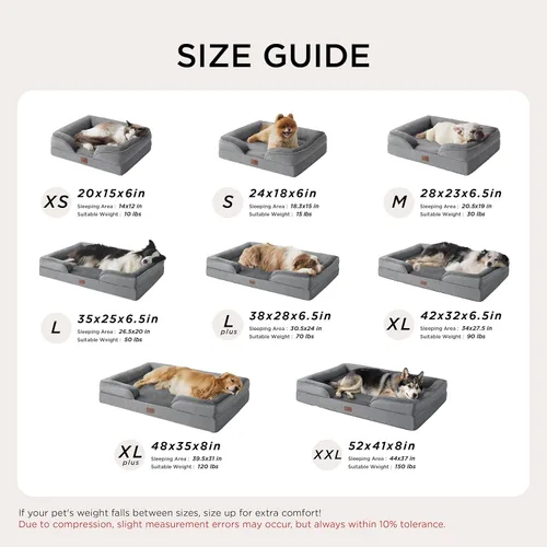 Miniatura 7 de Bedsure Cama ortopédica XL para perros extragrandes, cama lavable para perros y gatos, impermeable, cómodo sofá para perros con funda extraíble