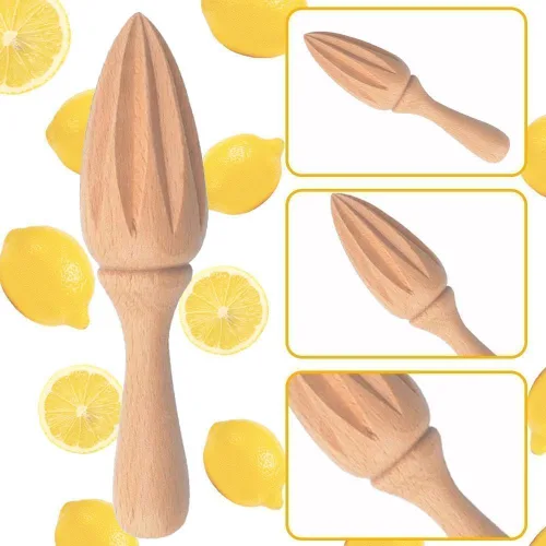 Miniatura 4 de Exprimidor de cítricos de madera – Escariador manual manual de limón/naranja Herramienta exprimidora de frutas portátil para el hogar, cafetería