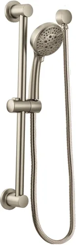 Miniatura 3 de Moen Round Drop Ell - Conector de pared para manguera de ducha de mano, acabado de níquel cepillado, A725BN