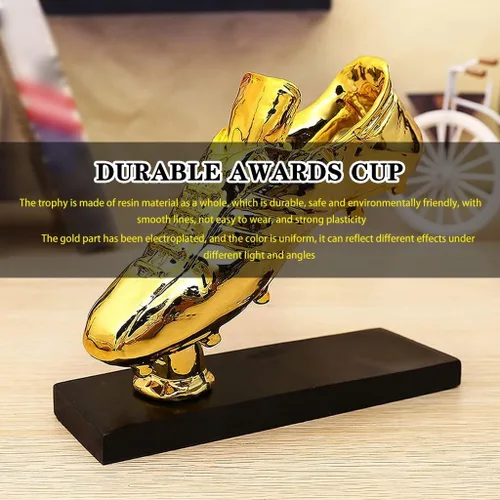 Miniatura 4 de Trofeos de premio Trofeos de Premio Bota de Oro, Premios de Ganadores de Competencia de Fútbol, Recuerdo de resina en forma de zapato