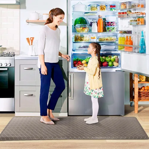 Miniatura 6 de HappyTrends Alfombras antifatiga para cocina, 4/5 pulgadas de grosor, antideslizantes, impermeables, ergonómicas, cómodas para cocina, suelo, hogar