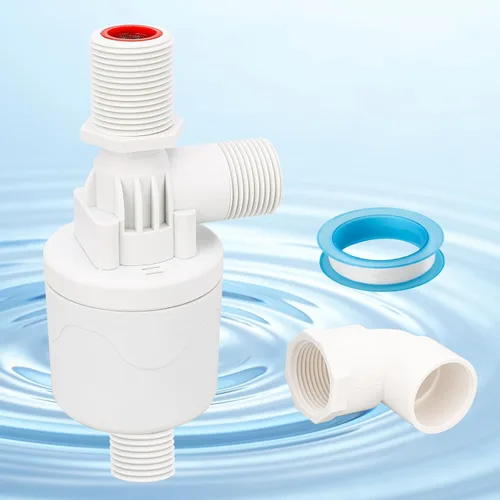 Miniatura 5 de Baomain Válvula de flotador de agua de 3/4 pulgadas, entrada superior, montaje externo, contador automático de nivel de agua para tanque de agua