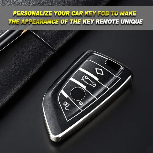 Miniatura 6 de Xotic Tech para BMW 1 2 3 4 5 6 7 Series X1 X3 X4 Key Fob Cover TPU Front+ABS Shell Back Case Protector de llave