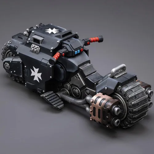 Miniatura 6 de JOYTOY Figura de acción 1/18 Warhammer 40,000 Space Marines Black Templars Outriders Colección Modelo Regalos de Cumpleaños Negro