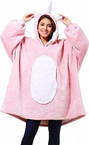 Solaris - Sudadera tipo manta con capucha, cálida, supersuave y acogedora, de sherpa, para mujer, con bolsillo grande, el mejor regalo para tu