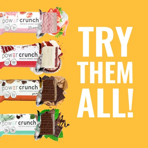 Miniatura 4 de Barritas de proteína Power Crunch, snacks altos en proteínas con delicioso sabor, S'Mores, 1.4 onzas (12 unidades) (Paquete de 2)