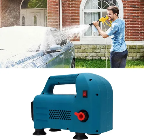 Miniatura 5 de Naroote Lavadora a presión eléctrica, motor sin escobillas de cobre 725PSI, 2800 rpm, funciona con pilas, ligera, máquina de limpieza de alta