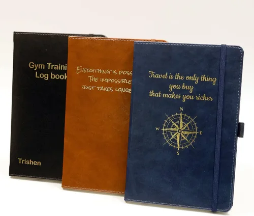 Miniatura 7 de CustomDesign.Shop Cuaderno personalizado personalizado de tapa dura A5 Diseña un diario verdaderamente único Idea de regalo en relieve dorado