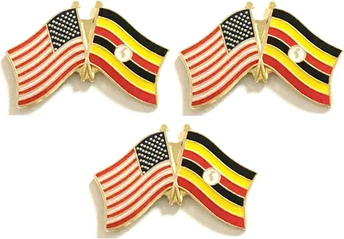 Miniatura 169 de 3 Pines de solapa con banderas de Estados Unidos y países internacionales, paquete de 3 pines dobles con diseño de banderas de Estados Unidos