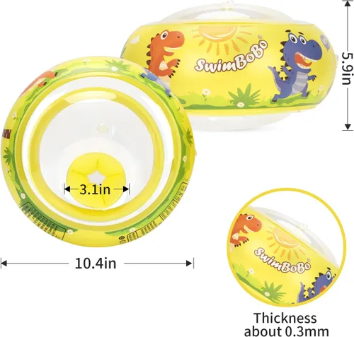 Miniatura 2 de Flotadores suaves para niños pequeños, flotadores inflables para aprender a nadar y flotadores de brazos, accesorios de piscina para niños de 3 a 6