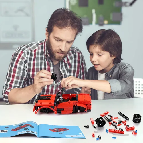 Miniatura 2 de GAMZOO Juguete RC Mejores Regalos de Cumpleaños para Niños y Niñas de 6 7 8 9 10 11 12 Años de Edad 2 en 1 Coche de Carreras con Control Remoto Rojo
