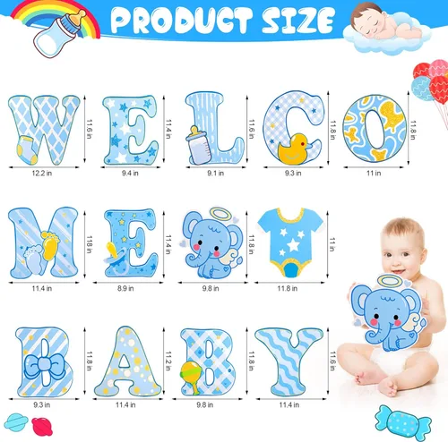 Miniatura 3 de Letrero de jardín con estacas para baby shower, de 12 pulgadas, con diseño de «It's A Boy» para jardín, revelación de género, decoración al aire