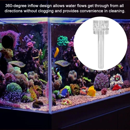 Miniatura 9 de DONGKER Tubo de lirio de acuario, desnatador de superficie acrílica para tanque de acuario de 5 pulgadas/8 pulgadas (16/0.866 in)