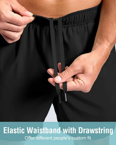 Miniatura 4 de G Gradual Pantalones cortos deportivos para correr para hombre con bolsillos con cremallera, de secado rápido, de 7 pulgadas, 5 pulgadas, 9
