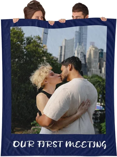 Youltar - Manta personalizada con texto y collage de fotos, regalo de recuerdo de cumpleaños para papá, mamá, niños, perros, amigos o pareja (40 x