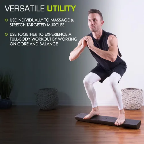 Miniatura 12 de ProsourceFit Rodillos de espuma de alta densidad largos, herramienta de masaje atlético firme de cuerpo completo para estiramiento de espalda, yoga