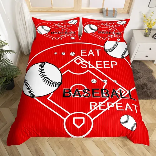 Miniatura 26 de jejeloiu Juego de ropa de cama de fútbol para niños, tamaño individual, juego de funda de edredón de fútbol para niños y niñas, funda de edredón