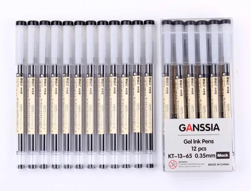 Miniatura 9 de Bolígrafo de tinta de gel de 0.014 in, tinta negra, bolígrafo de tinta de gel extrafina, paquete de 12
