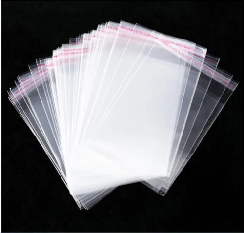 Bolsas de plástico transparentes, 200 piezas, de 10 x 15 cm, resellables, autoadhesivas, bolsas de celofán OPP para panadería, galletas, golosinas,