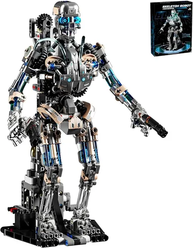 CSNRHG Robot de esqueleto mecánico de bloques de construcción de juguete 692+piezas de cuerpo giratorio y diseño articulable, juguete STEM creativo