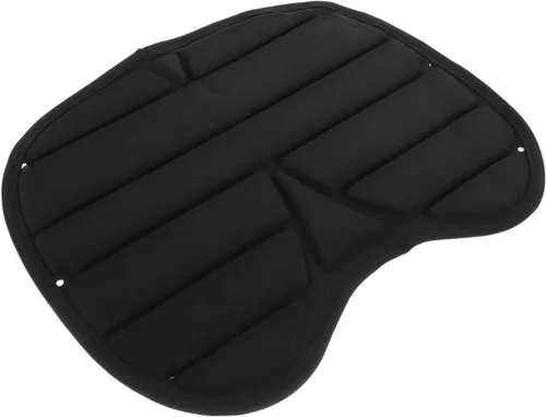 Cojín ligero para asiento de kayak, cómodo diseño ergonómico para canoa, barco de pesca, compatible con kayaks para largas horas de remo, color negro