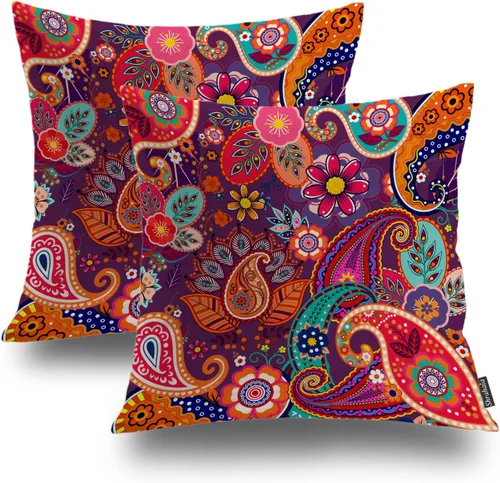 Miniatura 8 de Shrahala Funda de almohada decorativa de castillo oscuro de Halloween, casa con murciélagos de bruja, esqueleto, funda de almohada cuadrada mezclada
