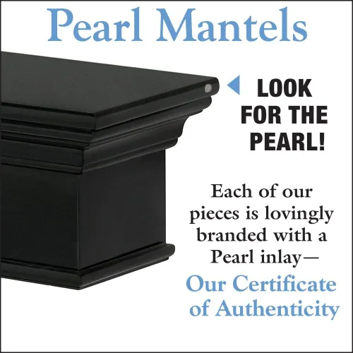 Miniatura 5 de Pearl Mantels ARYB72610B - Estante de madera de fibropanel de densidad media de fibropanel de densidad media de alta calidad, color negro, pintura