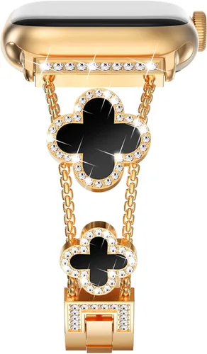 Miniatura 15 de NewWays for Apple Watch Band Series 11 10 46mm 42mm Series 9/8/7 41mm 45mm Series 6/5/4 40mm 44mm Series 3 42mm 38mm Women, Sparkling Bling Diamonds