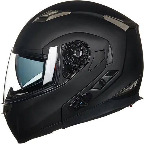 Miniatura 8 de ILM - Casco de motocicleta modular con visera solar abatible, Bluetooth integrado, intercomunicador, Mp3 Modelo 953/953 PRO