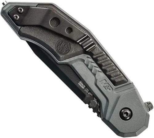 Miniatura 2 de Smith & Wesson M&P SWMP3BS 7.1in S.S. Assisted Folding Knife with 2.8in Serrated Tanto Blade and Aluminum Handle for Outdoor, Tactical, Survival and