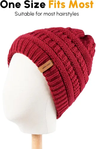 Miniatura 3 de Gorro de invierno unisex, regalos para mujeres y hombres, gorro de calavera de punto a rayas