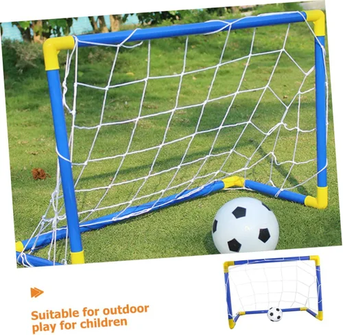 Miniatura 2 de STOBAZA Mini portería de fútbol plegable portátil para marco de plástico con red de portería para entrenamiento de fútbol en interiores y exteriores