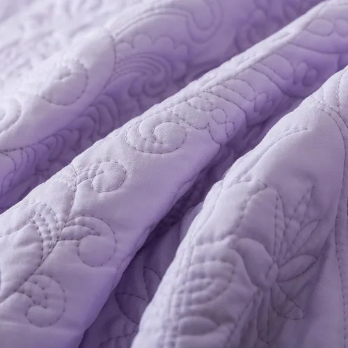 Miniatura 91 de HoneiLife - Juego de colcha de tamaño Queen, juego de ropa de cama de pana bordada de 3 piezas, colcha de lujo, ligera, cálida, para todas las Pana