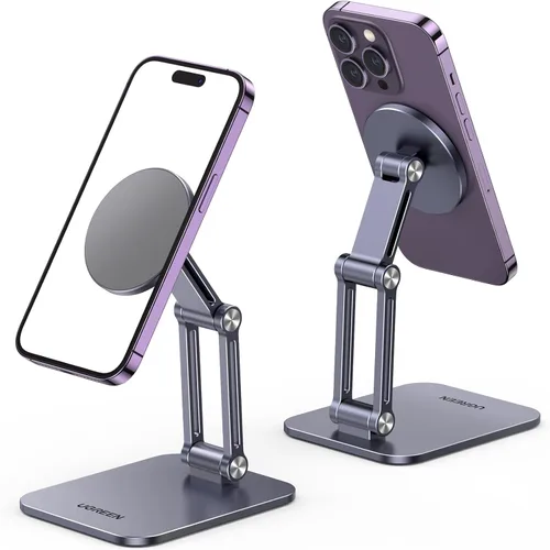 Miniatura 10 de UGREEN Soporte Magnético para Teléfono Compatible con Soporte MagSafe para Escritorio Diseño Ergonómico Ajustable, Soporte de Teléfono Celular